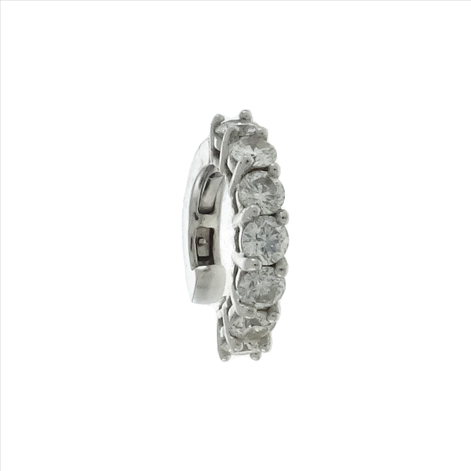 Piercing Chain Lovers | Ouro Branco 18K E Diamantes - Jack Vartanian - Pressao
