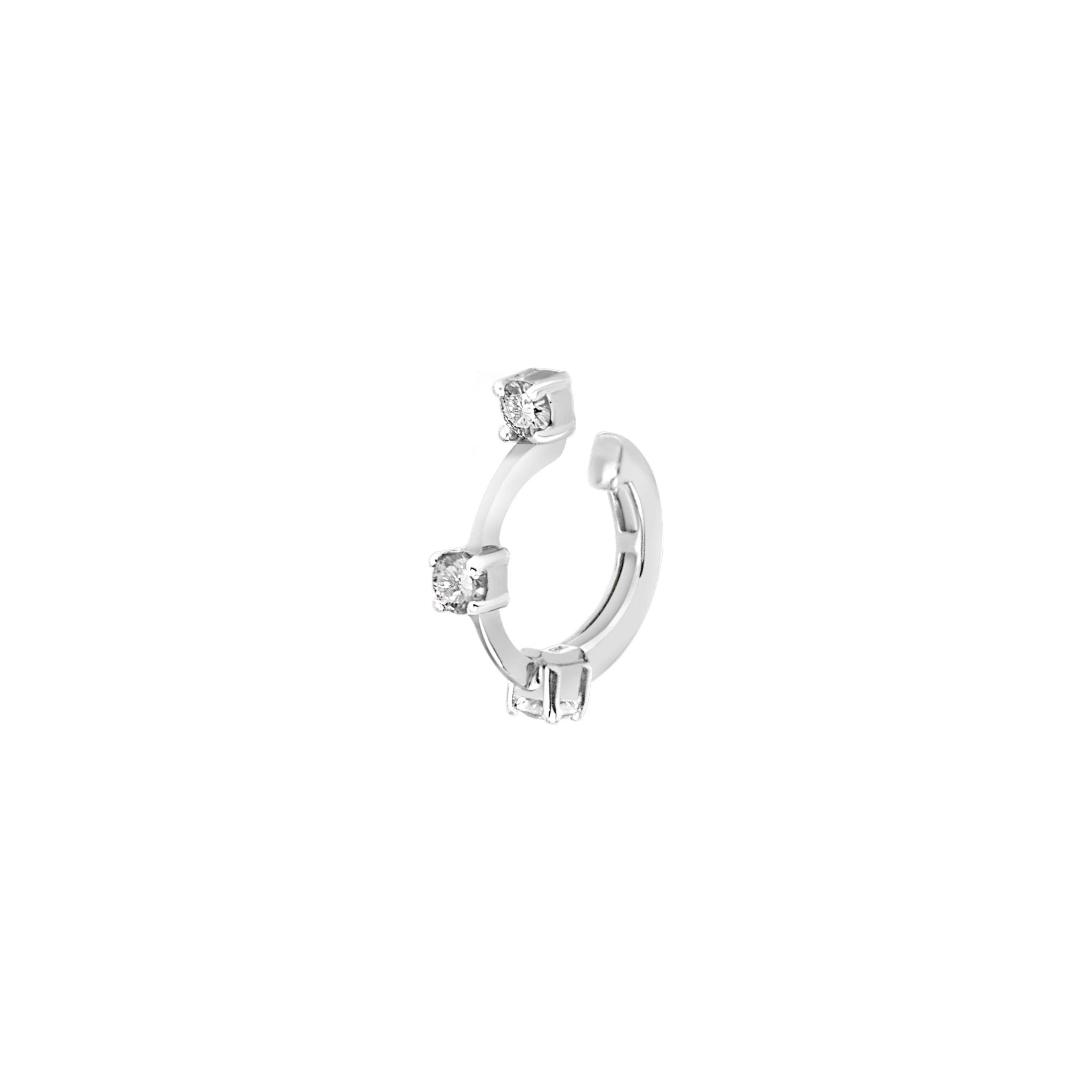 Piercing We Love Sapphire De Ouro Branco 18K E Diamante - Jack Vartanian - Pressao