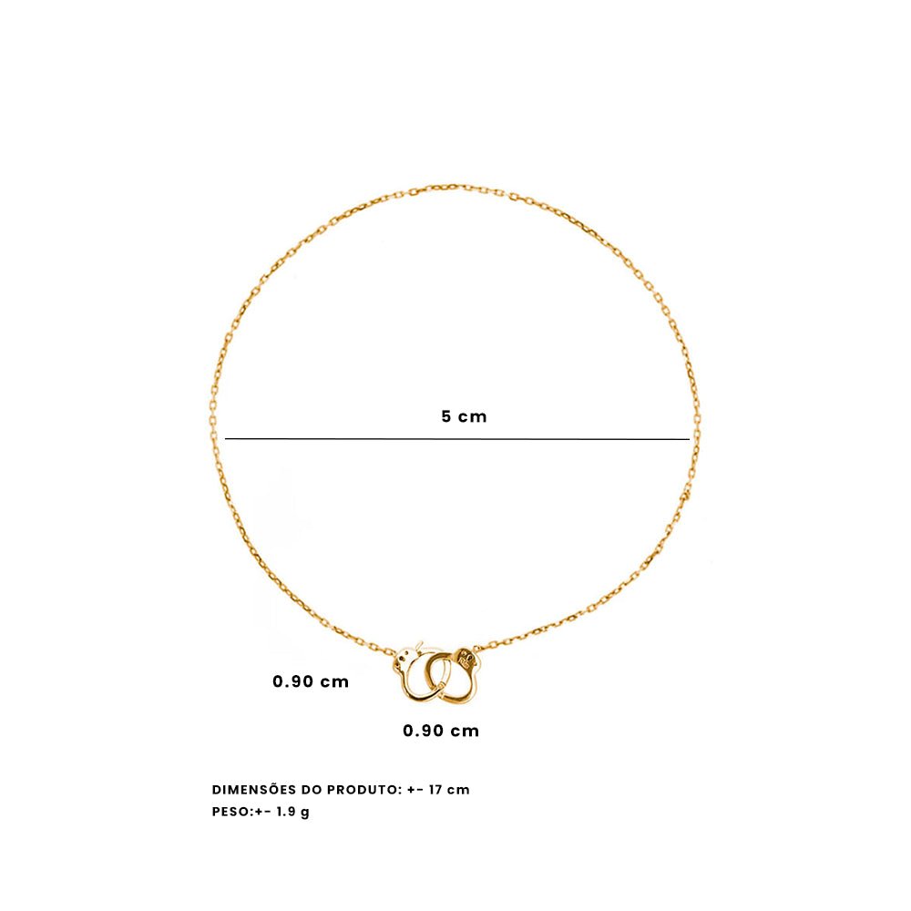 Pulseira Algeminha De Ouro Amarelo 18K E Diamante - P - Jack Vartanian - Charm