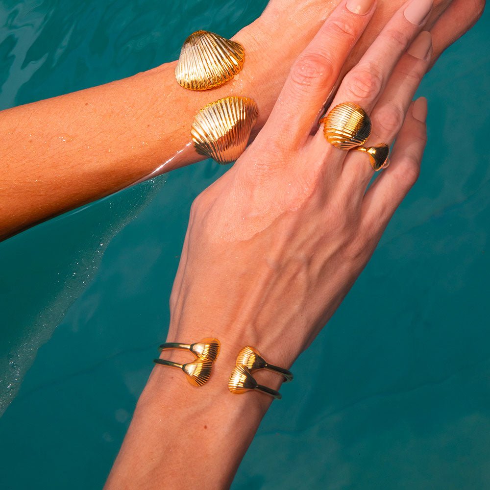 Pulseira Mare | Prata com Ouro Amarelo 18K - Jack Vartanian - Bracelete