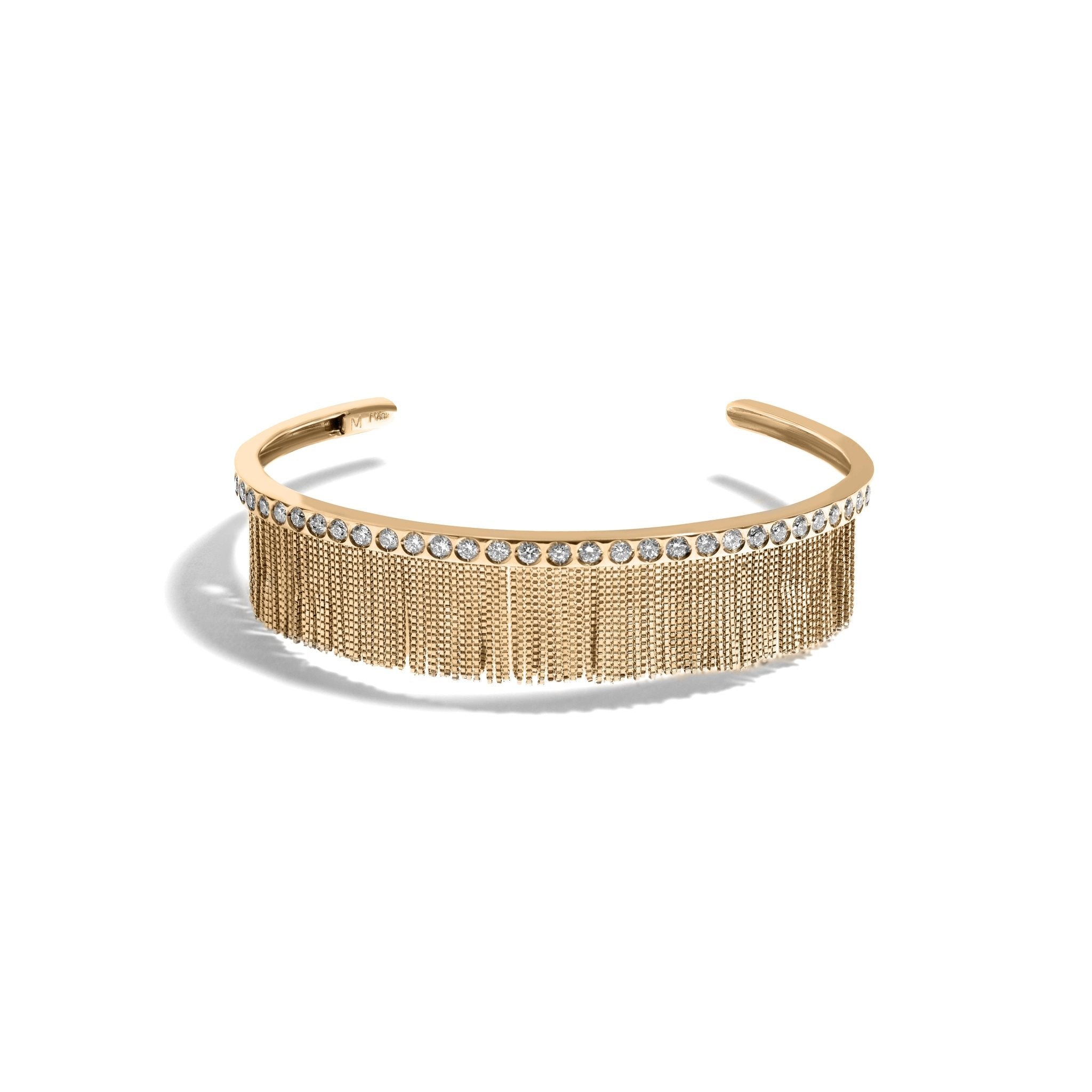 Pulseira New Vintage Fringe | Ouro Amarelo 18K com Diamantes - Jack Vartanian - Alta Joalheria