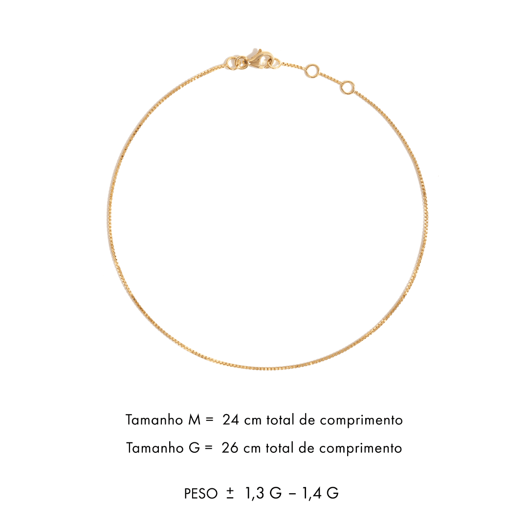 Tornozeleira Você - M | Ouro Amarelo 18K - Jack Vartanian - Sem Pedra